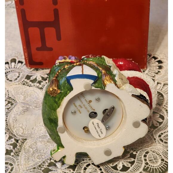 Fitz and Floyd Santa Musical Figurine 'Here Comes Santa Claus' New Original Box - Picture 8 of 9